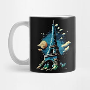 Eiffel Tower Pixel Art Mug